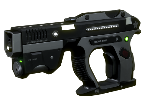 Weapon Plasma Blastor Pistol Shooter Low-poly 3D 모델