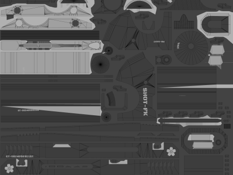 Weapon Plasma Blastor Pistol Shooter Low-poly Modello 3D