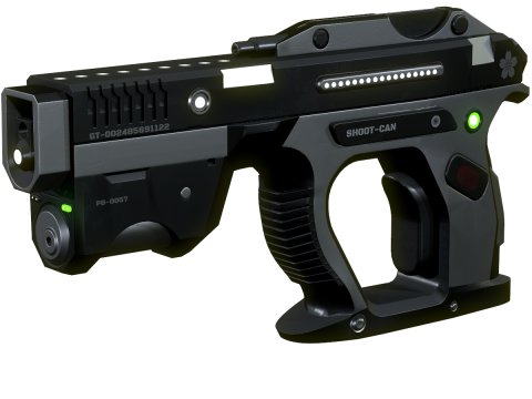 Weapon Plasma Blastor Pistol Shooter Low-poly Modello 3D