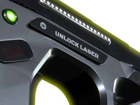 Weapon Plasma Blastor Pistol Shooter Low-poly Modello 3D