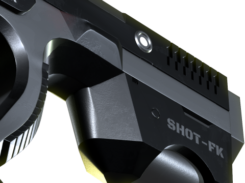 Weapon Plasma Blastor Pistol Shooter Low-poly Modello 3D