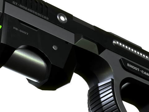Weapon Plasma Blastor Pistol Shooter Low-poly Modello 3D