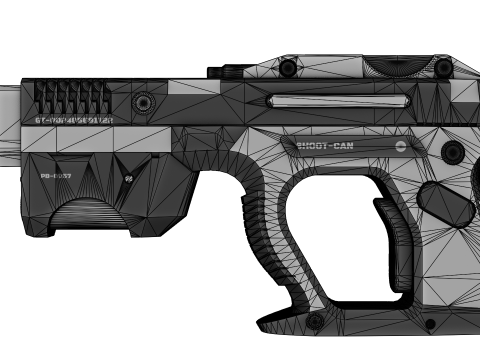 Weapon Plasma Blastor Pistol Shooter Low-poly Modello 3D