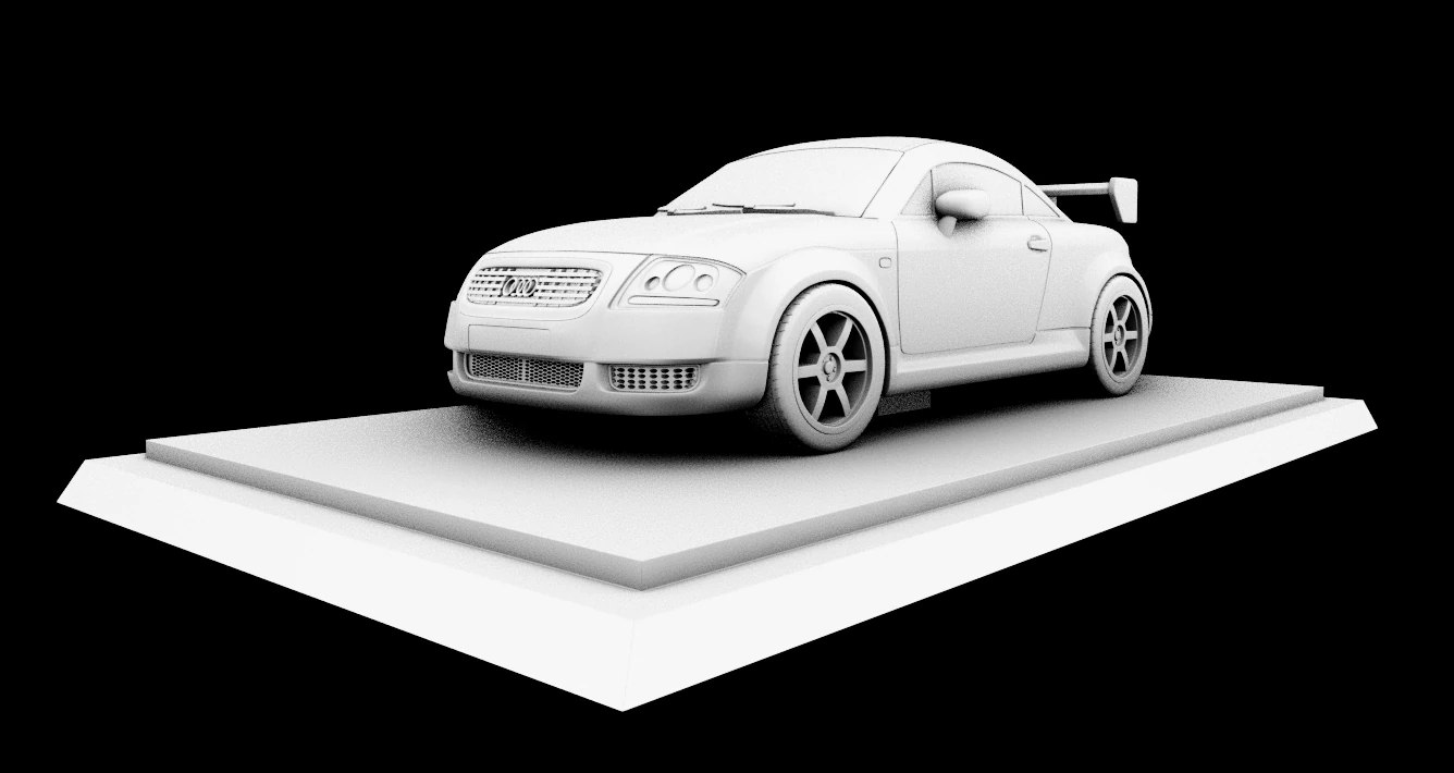 AUDI TT for 1-43 3D Print Model .c4d .max .obj .3ds .fbx .stl .blend