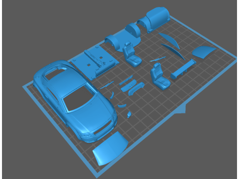 AUDI TT for 1-43 3D Print Model