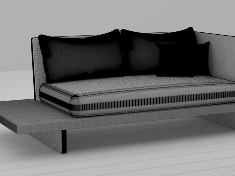 Крісло диван 3D Модель