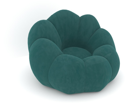 Round sofa chair Modelo 3D