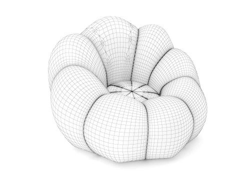 Round sofa chair 3D Model