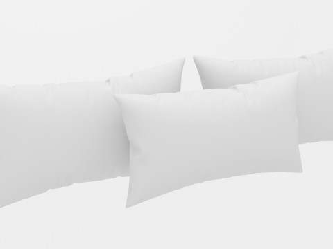 White pillow Modelo 3D