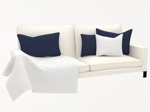 White sofa 3D Model