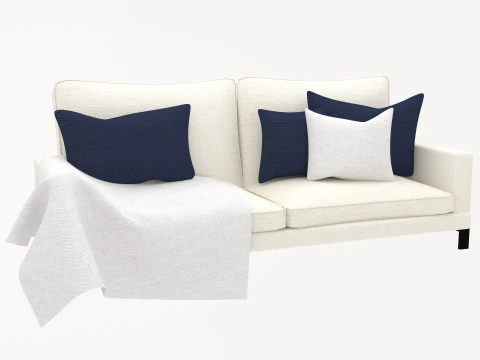 Белый диван 3D Модель