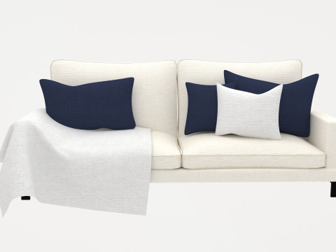 White sofa 3Dモデル