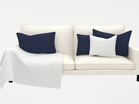 White sofa 3D Model