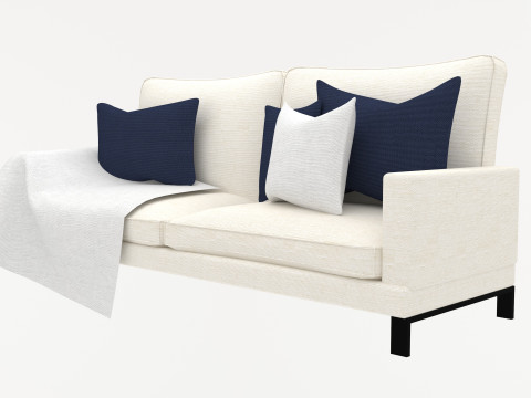White sofa 3Dモデル