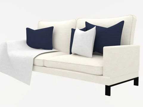 White sofa 3D Model
