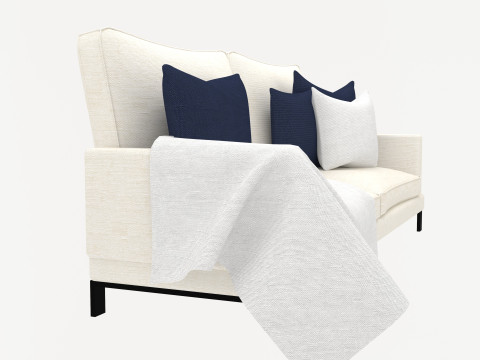 White sofa 3Dモデル