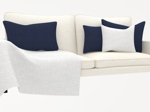 White sofa 3Dモデル