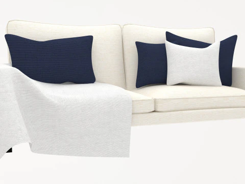 White sofa 3D Model