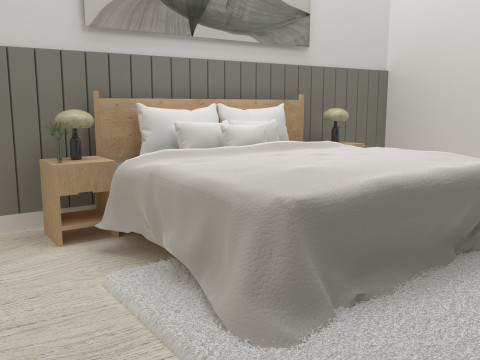 Thompson bedroom set Model 3D