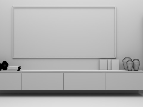 Tv Wall Unit 3D-Modell
