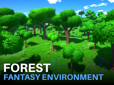 Forest - Stylized Fantasy Environment Model 3D