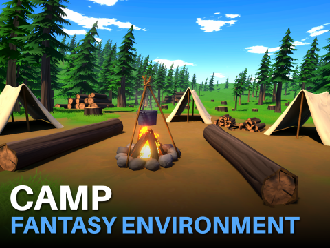 Camp - Stylized Fantasy Environment Model 3D