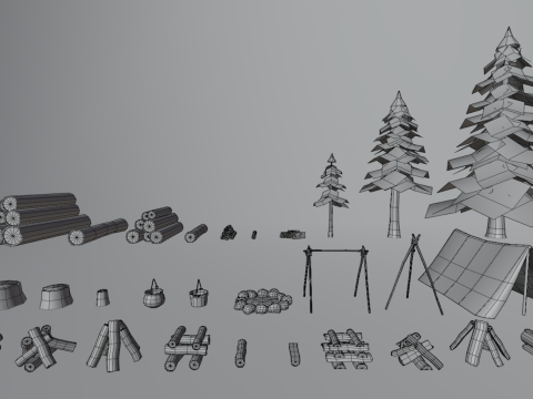 Camp - Stylized Fantasy Environment Model 3D
