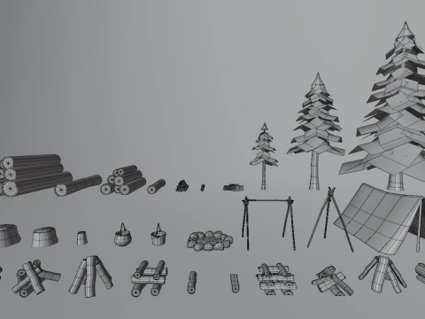 Camp - Stylized Fantasy Environment 3D Model