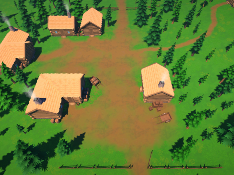 Village - Stylized Fantasy Environment 3D Модель