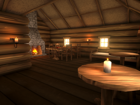 Village - Stylized Fantasy Environment 3D Модель