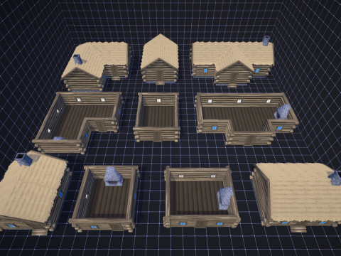Village - Stylized Fantasy Environment 3D Модель