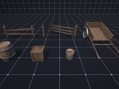 Village - Stylized Fantasy Environment 3D Модель