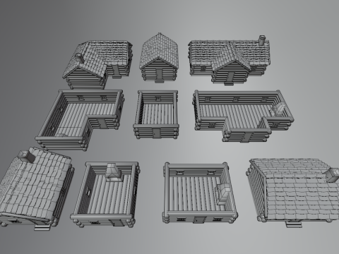 Village - Stylized Fantasy Environment 3D Модель