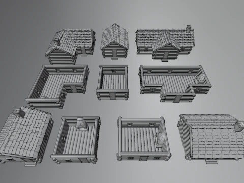 Village - Stylized Fantasy Environment 3D Model