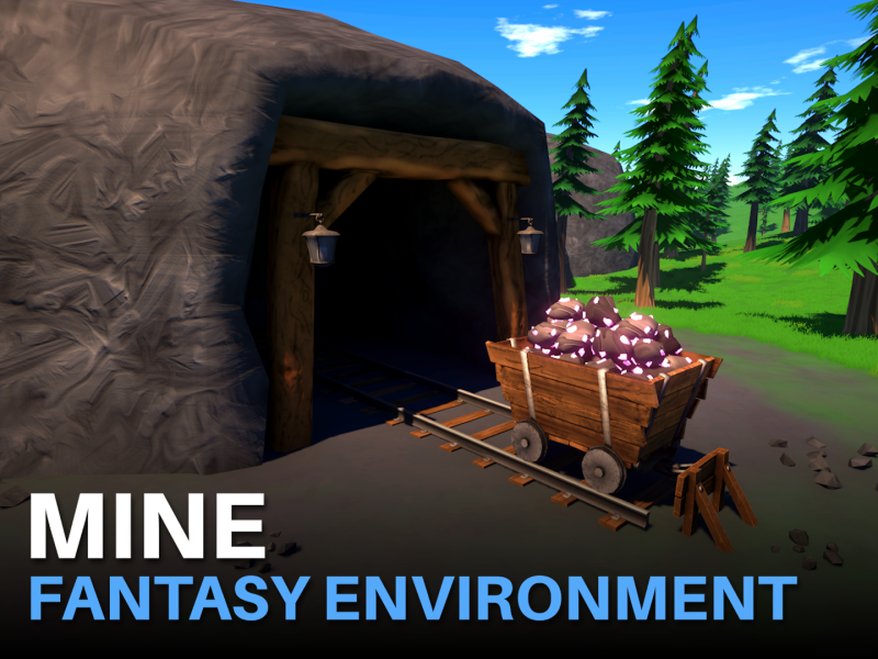 Mine - Stylized Fantasy Environment Modelo 3D .c4d .max .obj .3ds .fbx .stl .blend