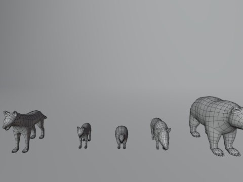 Forest Animals - Stylized Fantasy Characters Modèle 3D