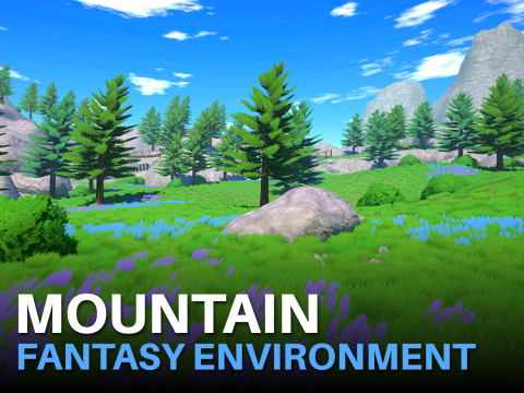 Mountain - Stylized Fantasy Environment 3D Модель