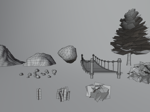 Mountain - Stylized Fantasy Environment 3D Model