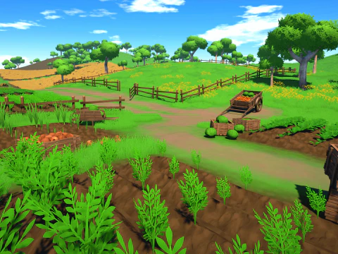 Farm - Stylized Fantasy Environment 3D Model