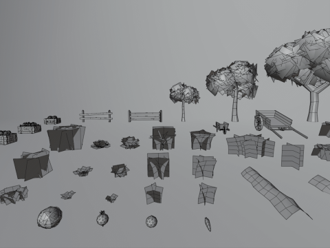 Farm - Stylized Fantasy Environment Model 3D
