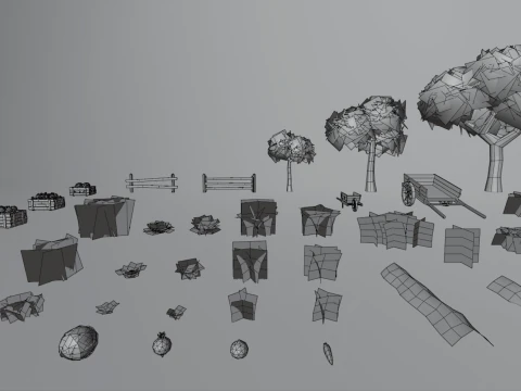 Farm - Stylized Fantasy Environment 3D Model