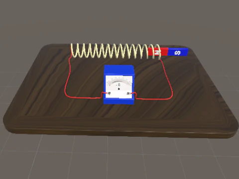 Lorentz Electromagnetic Induction by Magnet 3D Model