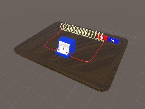 Lorentz Electromagnetic Induction by Magnet 3D Model