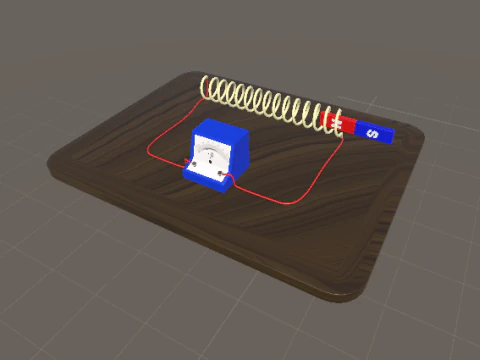 Lorentz Electromagnetic Induction by Magnet 3D Model