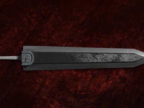 Dragon Slayer Berserk Sword LowP FanArt Free low-poly 3D मॉडल