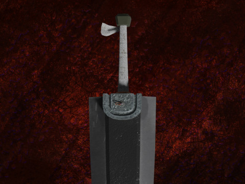 Dragon Slayer Berserk Sword LowP FanArt Free low-poly 3D मॉडल