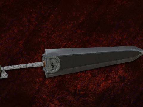 Dragon Slayer Berserk Sword LowP FanArt Free low-poly 3D मॉडल