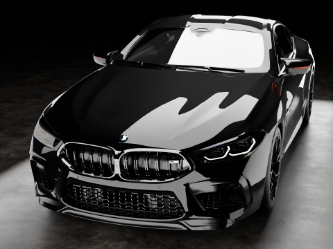 B M W M8 HQ Inrterior 3D Model