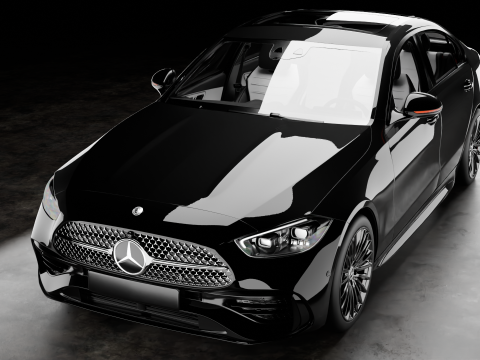 Mercedes Benz C Class HQ Interior Modèle 3D