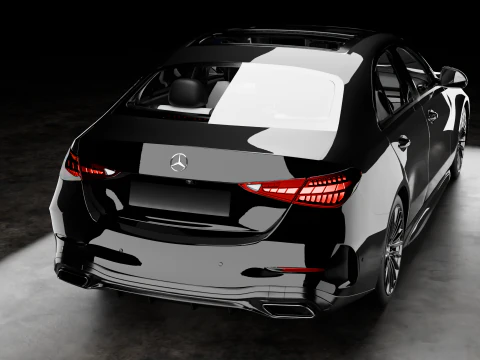 Mercedes Benz C Class HQ Interior 3D Model